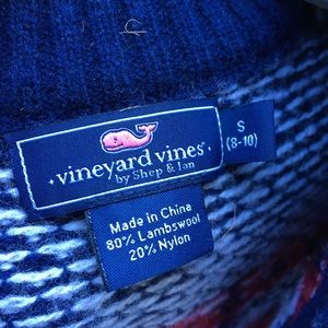 Boys Vineyard Vines sz small wool 1/4 zip sweater